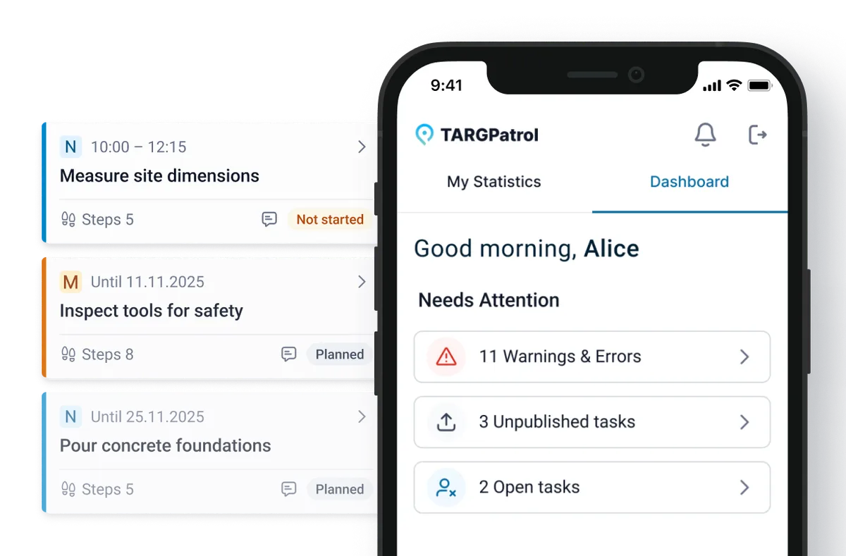 TARGPatrol app dashboard