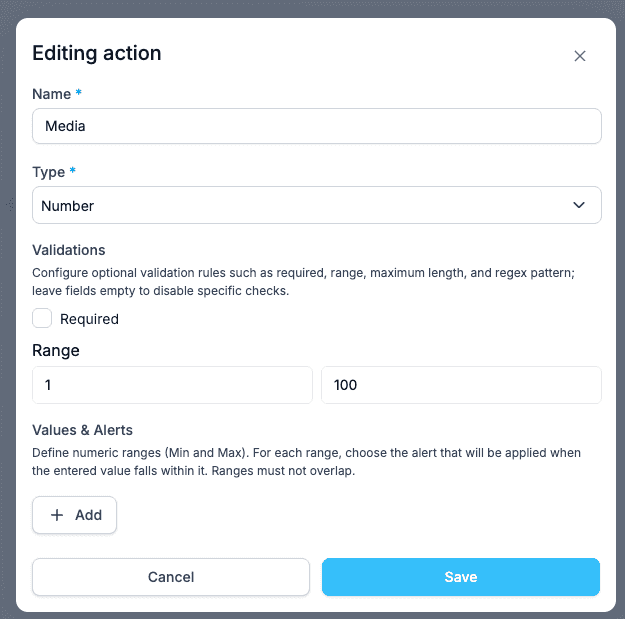 Action Validations