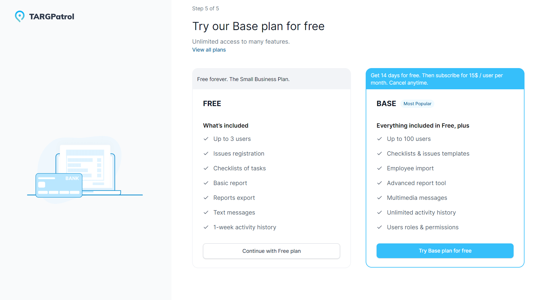 Creating an Organization in TARGPatrol