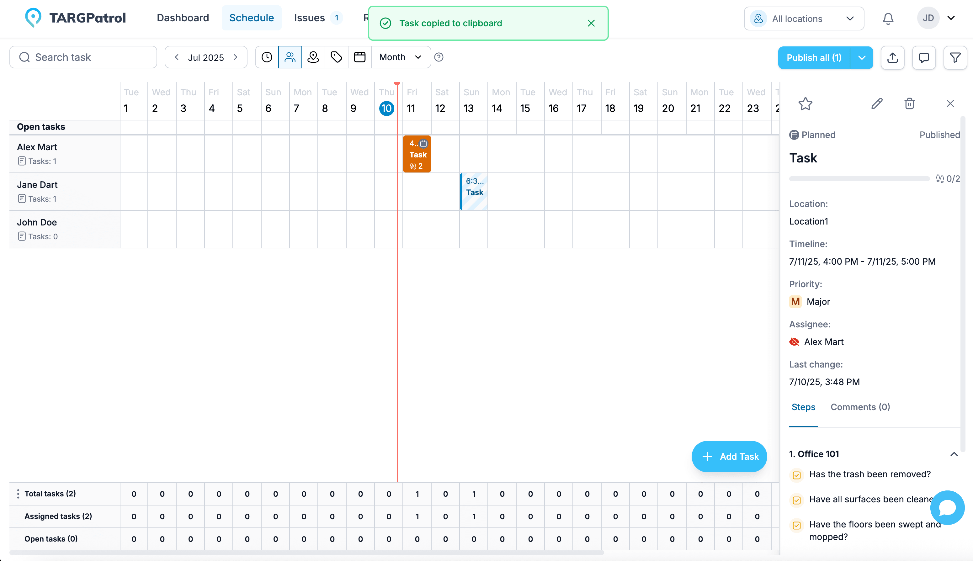 Copying Tasks