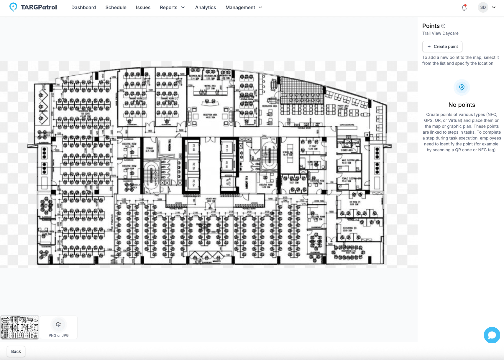 Locations graphic plan