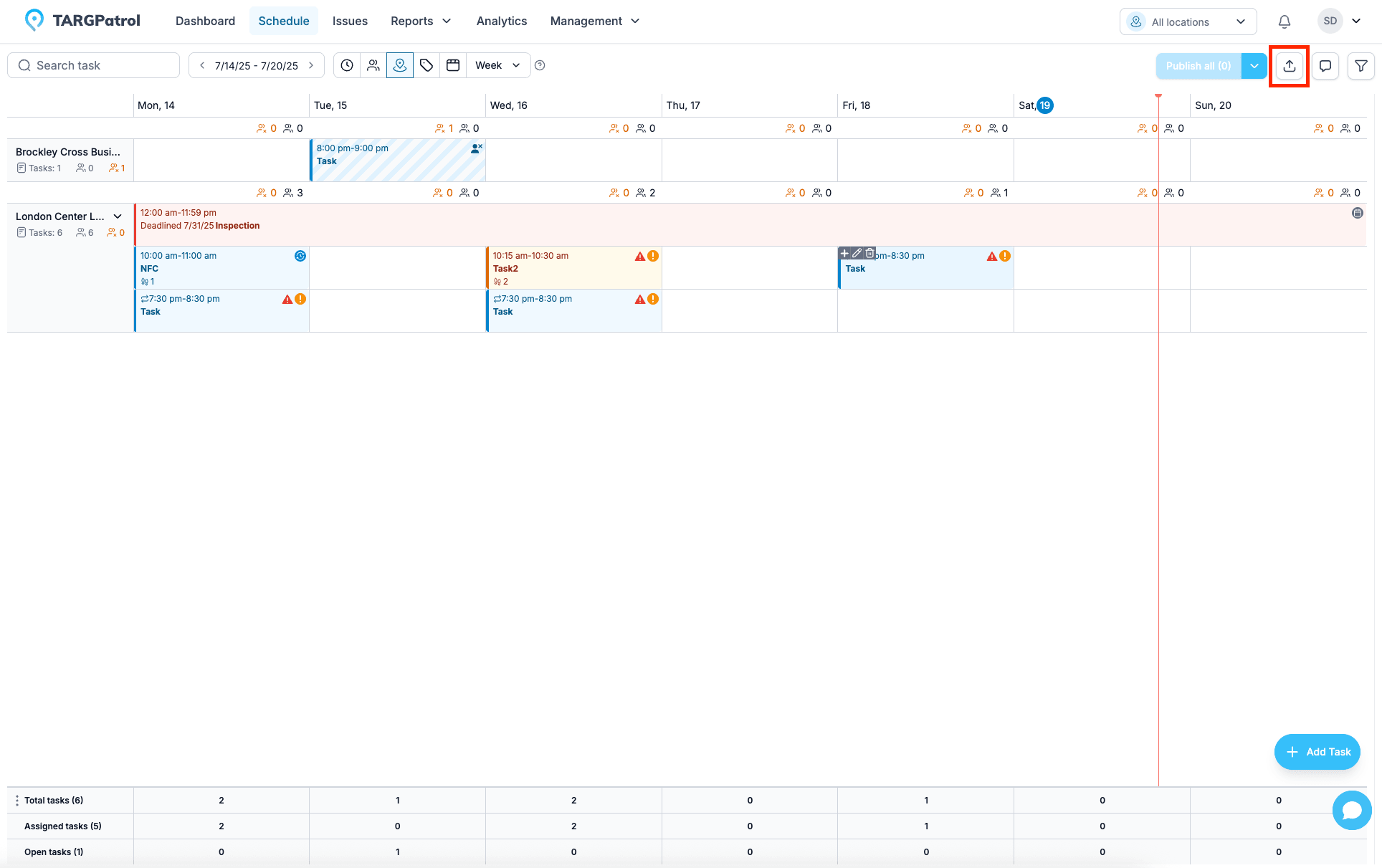 Exporting Tasks Icon