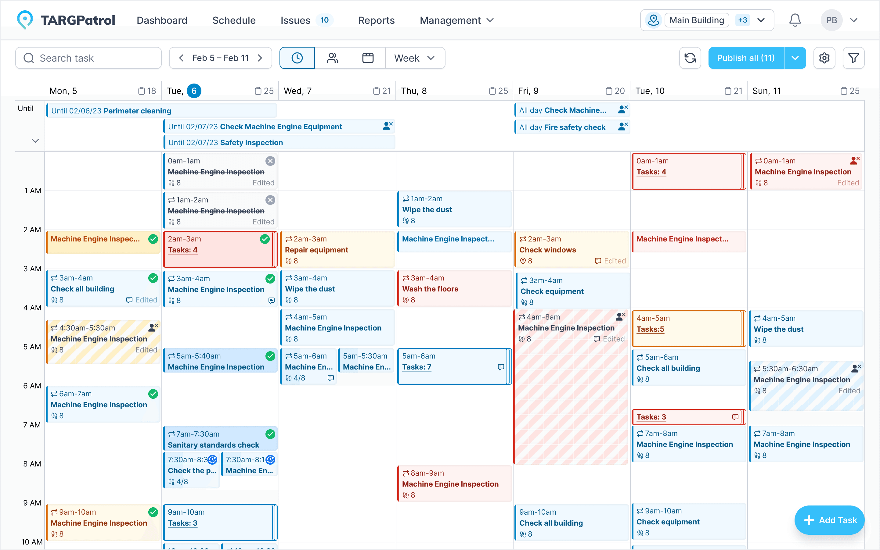 Explore a schedule to efficiently track and view employee tasks.