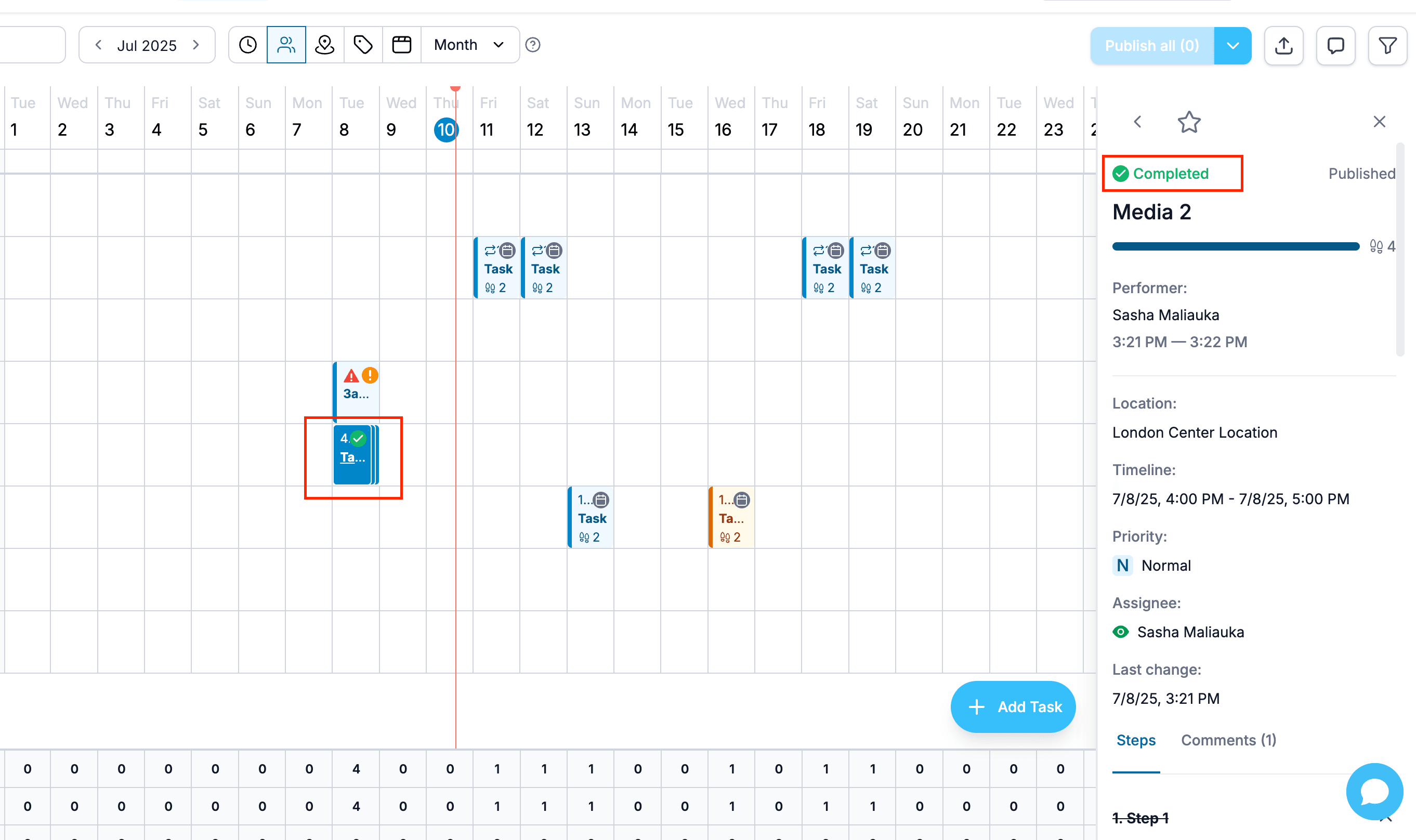Tracking Task Progress